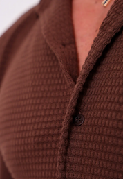Camisa Masculina Tricot Touch Marrom