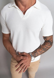 Camisa Polo Italiana Tricot Branca