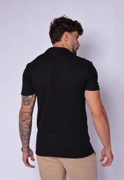 Camisa Polo Italiana Tricot Preta