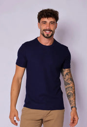 Camiseta Masculina Tricot Azul Marinho