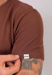 Camiseta Masculina Tricot Marrom Café