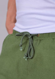 Shorts de Linho Masculino Verde