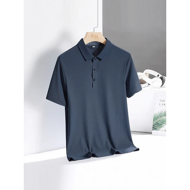 Camisa Polo Masculina em Tecido Gelado Elastico