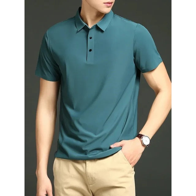 Camisa Polo Masculina em Tecido Gelado Elastico