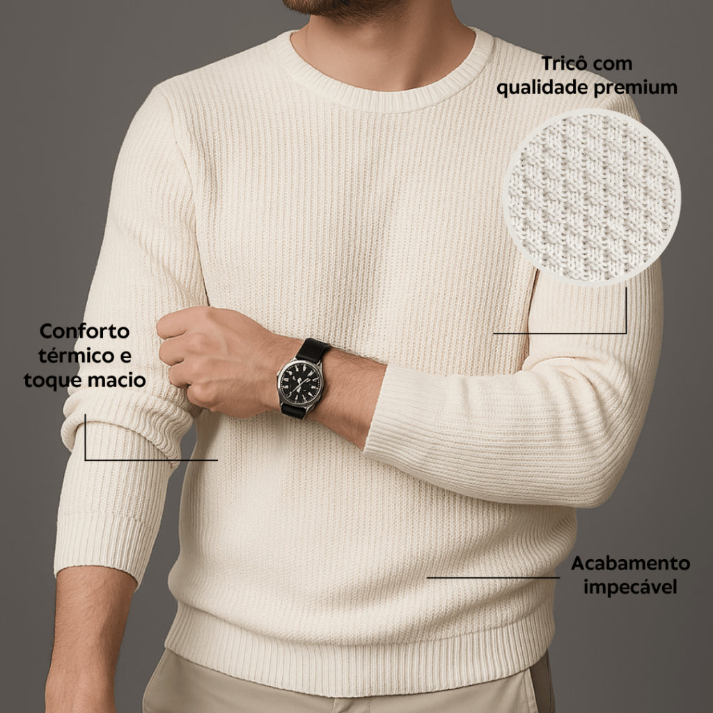 Suéter Blusa Masculino Manga Longa Estilo Moletom De Frio Casual Tricot