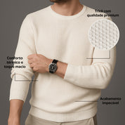 Suéter Blusa Masculino Manga Longa Estilo Moletom De Frio Casual Tricot