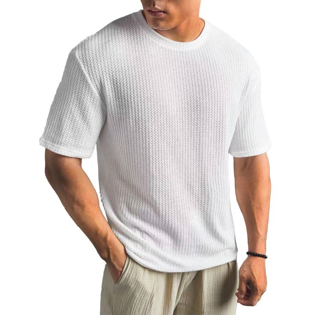 Camiseta Masculina Malha Tricot baly Texturizada Oversize Gramadura 200g/m²