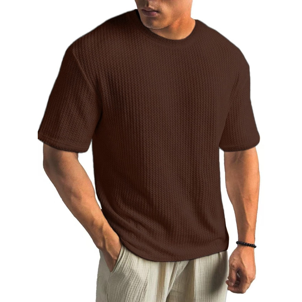 Camiseta Masculina Malha Tricot baly Texturizada Oversize Gramadura 200g/m²