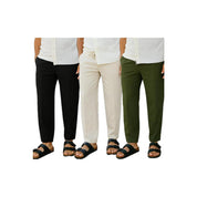 Calça Masculina Linho Bolsos Premium Casual Leve Sofisticada Praia Yoga Social