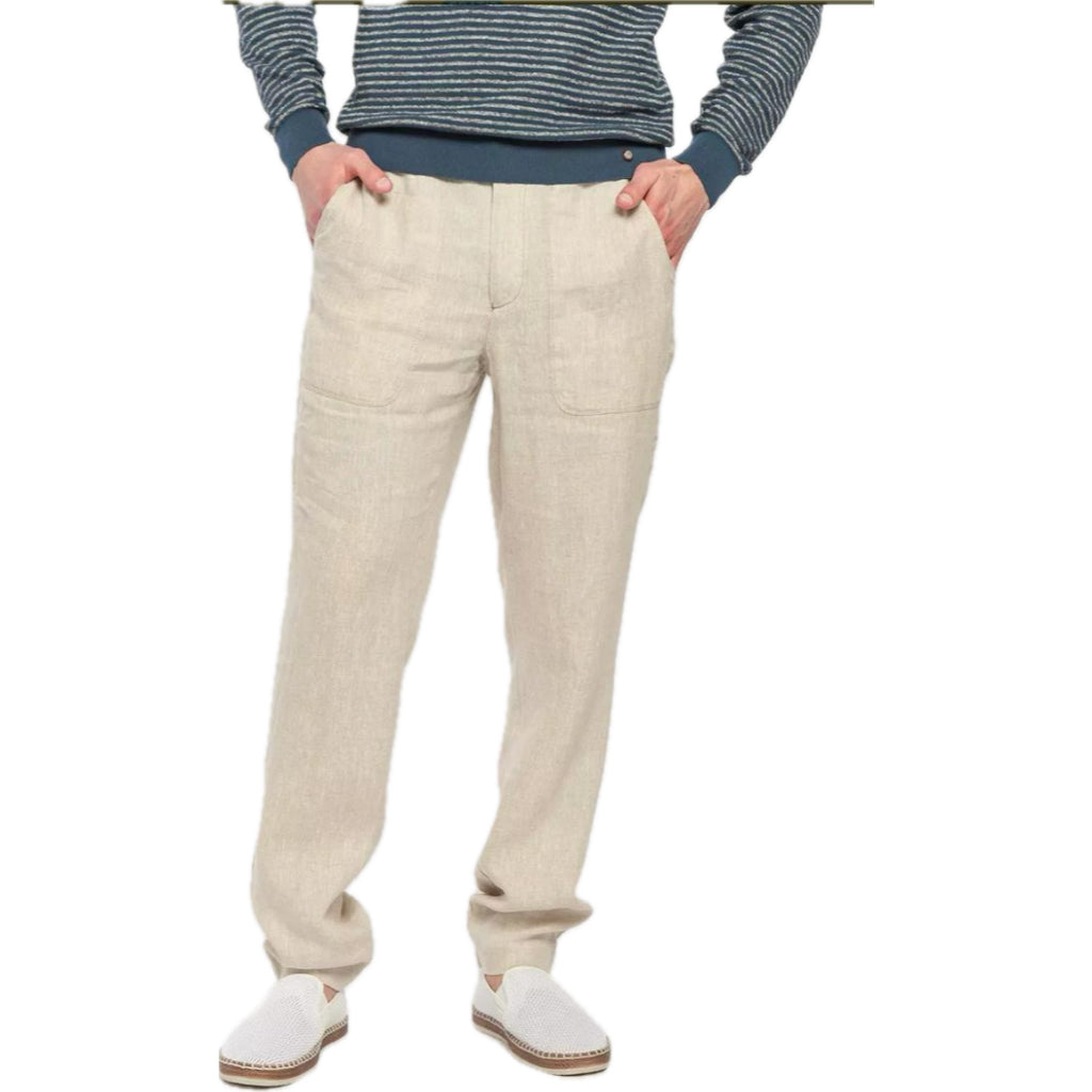 Calça Masculina Linho Bolsos Premium Casual Leve Sofisticada Praia Yoga Social