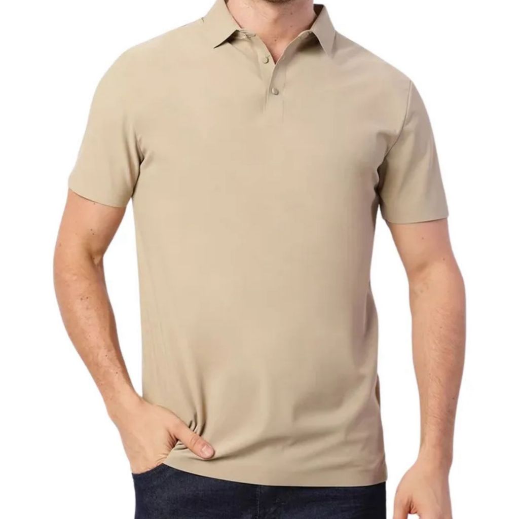 Camisa Polo Masculina em Tecido Gelado Elastico
