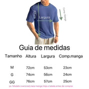 Camiseta Masculina Malha Tricot baly Texturizada Oversize Gramadura 200g/m²