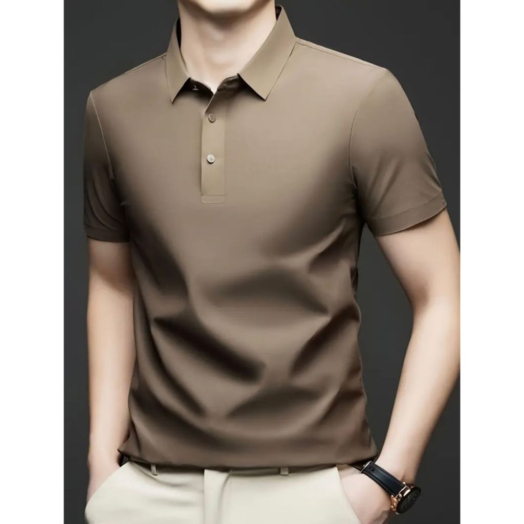 Camisa Polo Masculina em Tecido Gelado Elastico