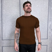Camiseta Masculina Modal Tricot Texturizado Premium Moda Verão