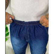 Calça Jeans Cargo Baggy Larga Dazzling Masculina Streetwear Style Skatista Oversized