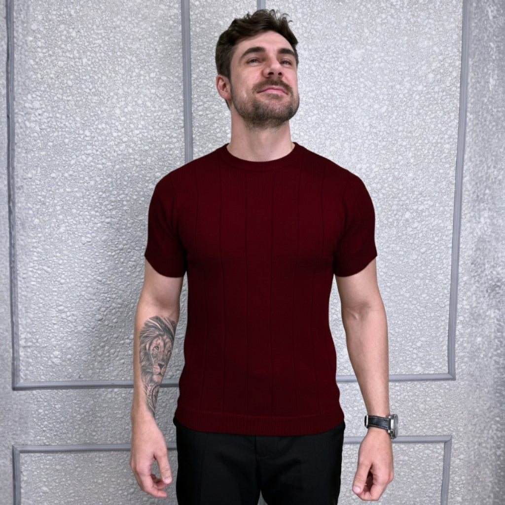 Camiseta Masculina Tricô Modal Social Esporte Fino Poliamida