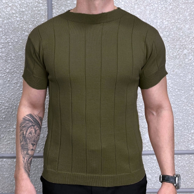 Camiseta Masculina Modal Tricot Texturizado Premium Moda Verão