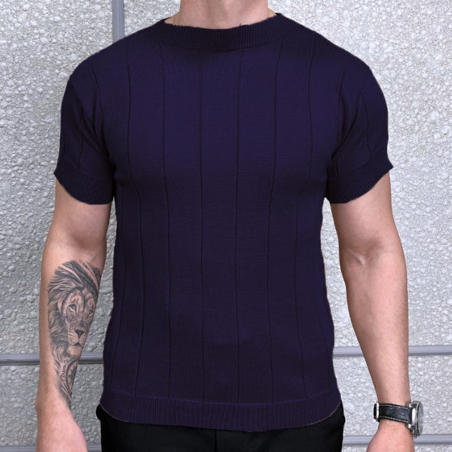 Camiseta Masculina Modal Tricot Texturizado Premium Moda Verão