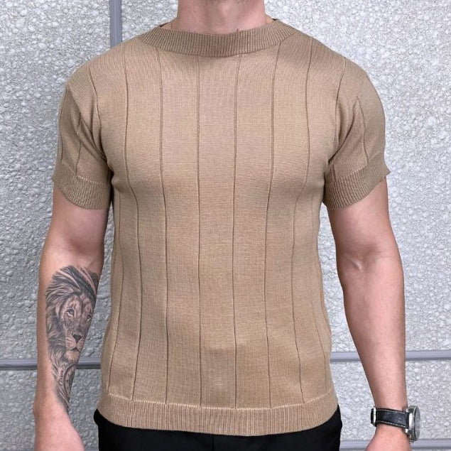 Camiseta Masculina Modal Tricot Texturizado Premium Moda Verão
