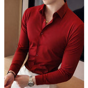 Camisa Social Poliamida Masculina Manga Longa Tecnológica Slim Fit Anti-Transpirante Ante Odor Não Amassa Elasticidade