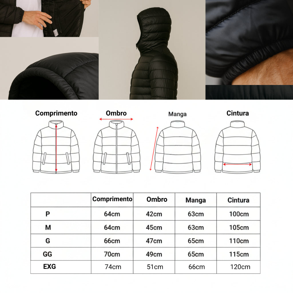 Bobojaco masculino casaco jaqueta Corta Vento Frio Reforçada Capuz Removível Impermeavel