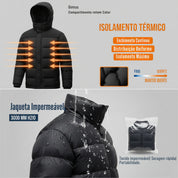 Bobojaco masculino casaco jaqueta Corta Vento Frio Reforçada Capuz Removível Impermeavel