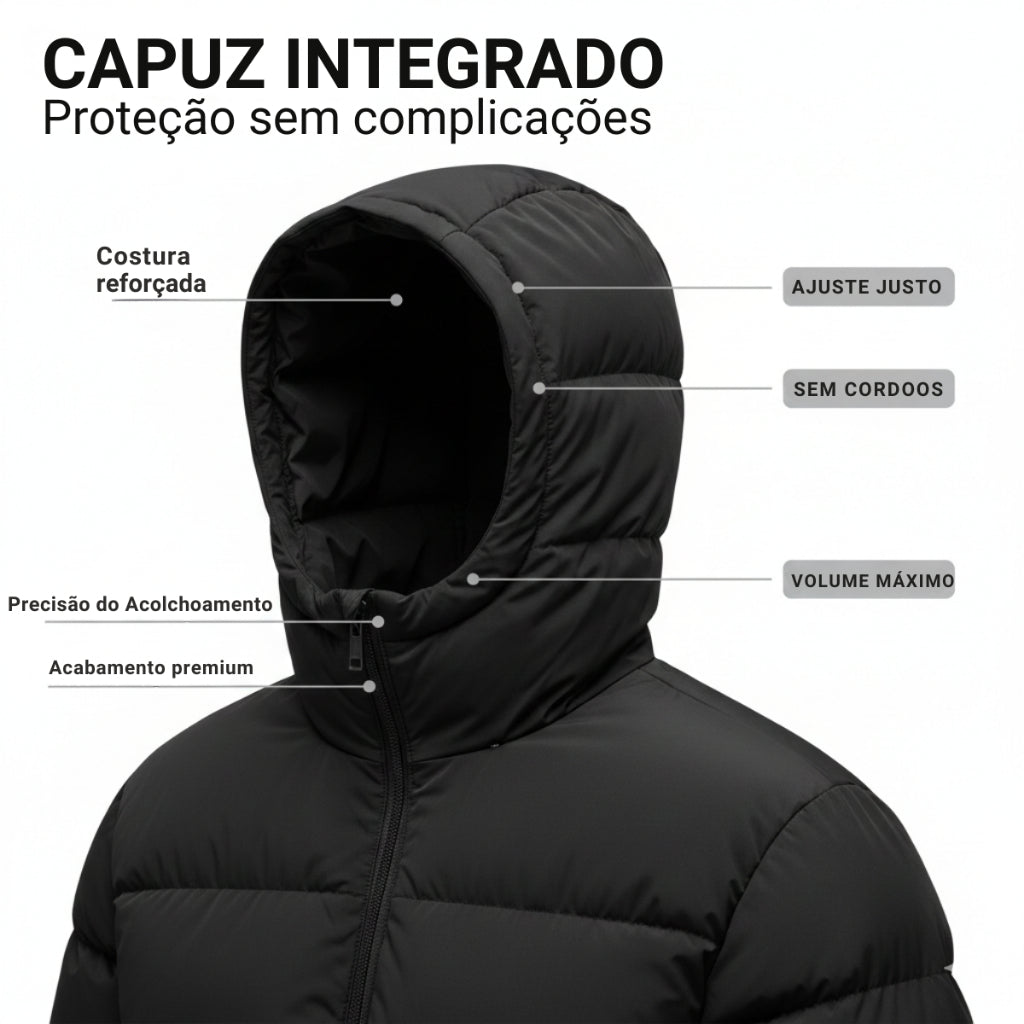Bobojaco masculino casaco jaqueta Corta Vento Frio Reforçada Capuz Removível Impermeavel