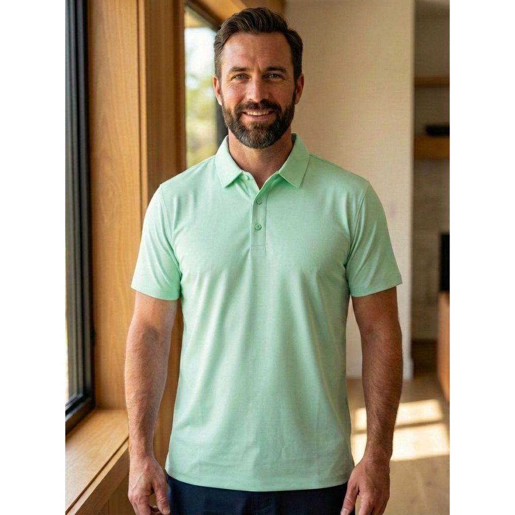 Camisa Polo Masculina em Tecido Gelado Elastico