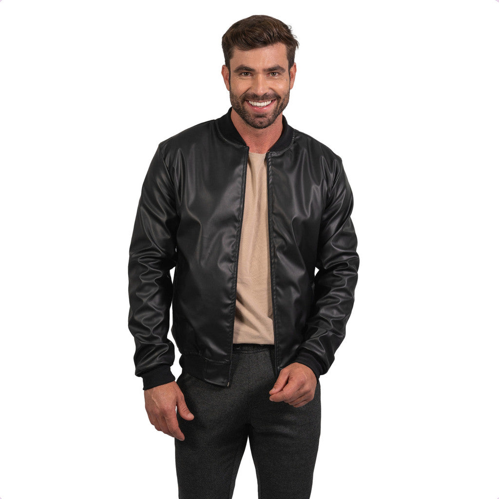 Jaqueta Masculina Courino Ecológico Motoqueiro Inverno Frio
