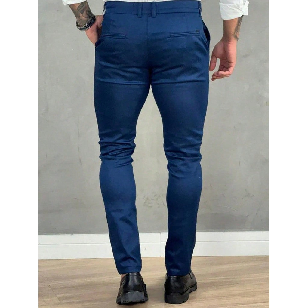 Calça SARJA  Masculina Slim Casual Tradicional
