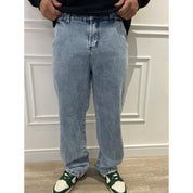 Calça Jeans Reta Cargo Baggy Masculina Balão Larga Carpenter