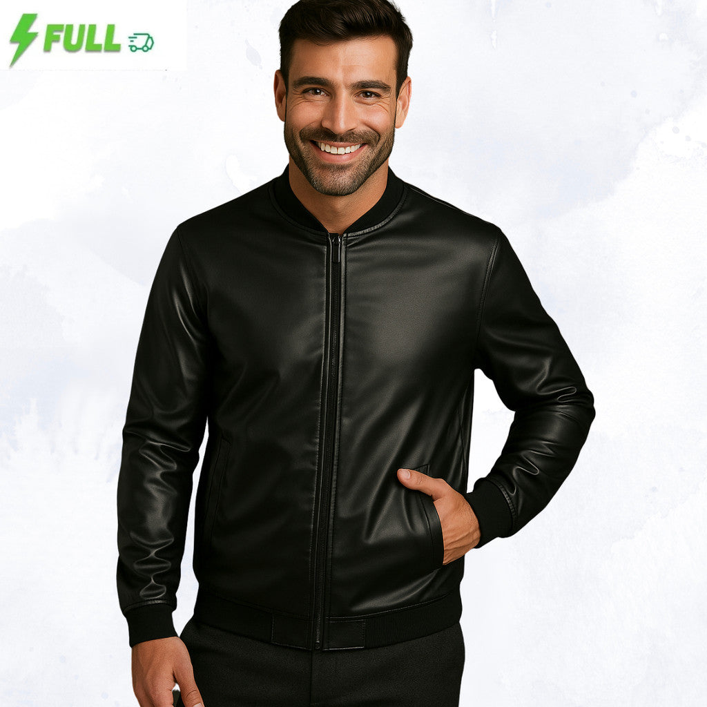 Jaqueta Masculina Courino Ecológico Motoqueiro Inverno Frio