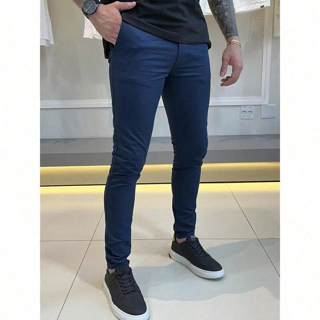 Calça SARJA  Masculina Slim Casual Tradicional