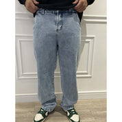 Calça Jeans Reta Cargo Baggy Masculina Balão Larga Carpenter
