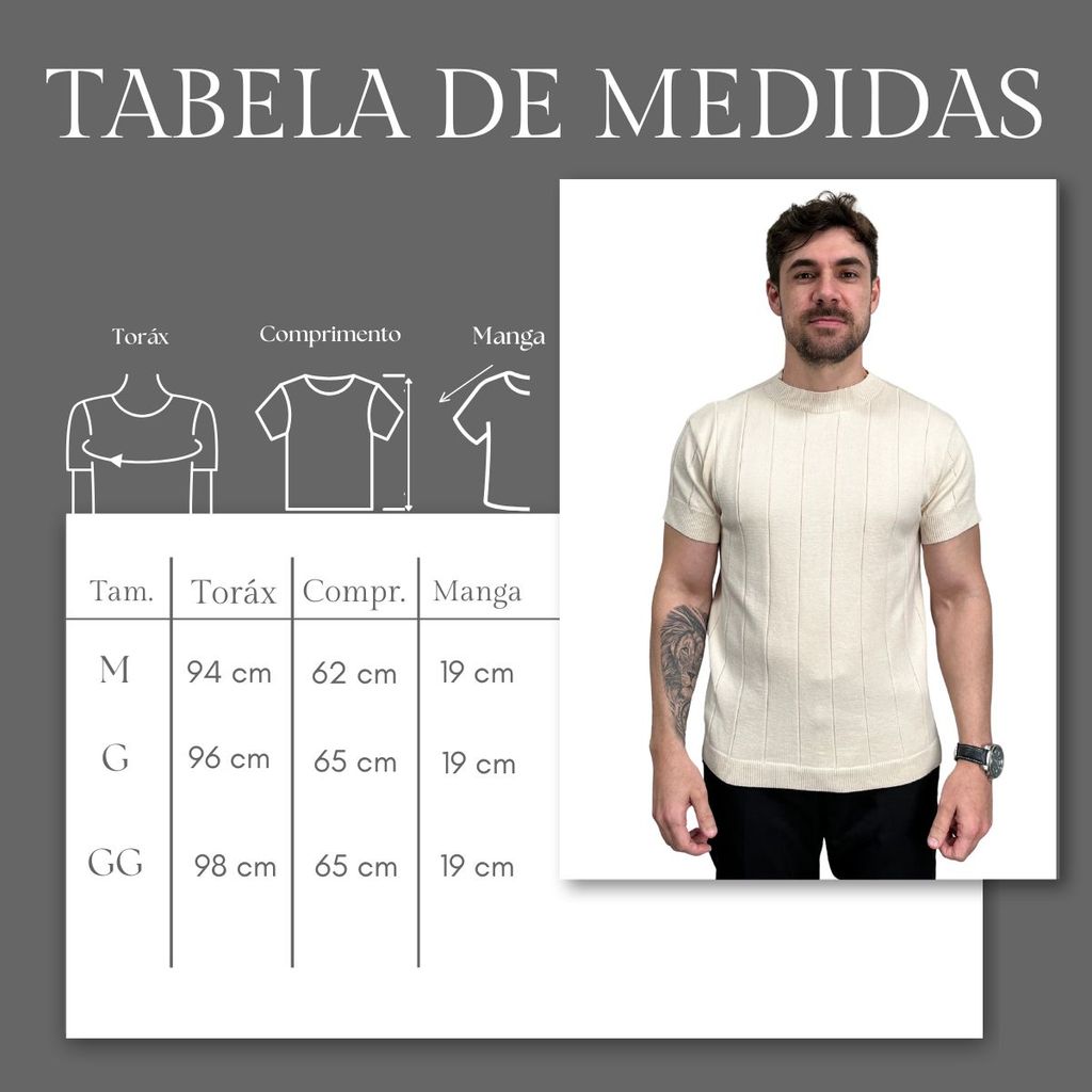 Camiseta Masculina Tricô Modal Social Esporte Fino Poliamida