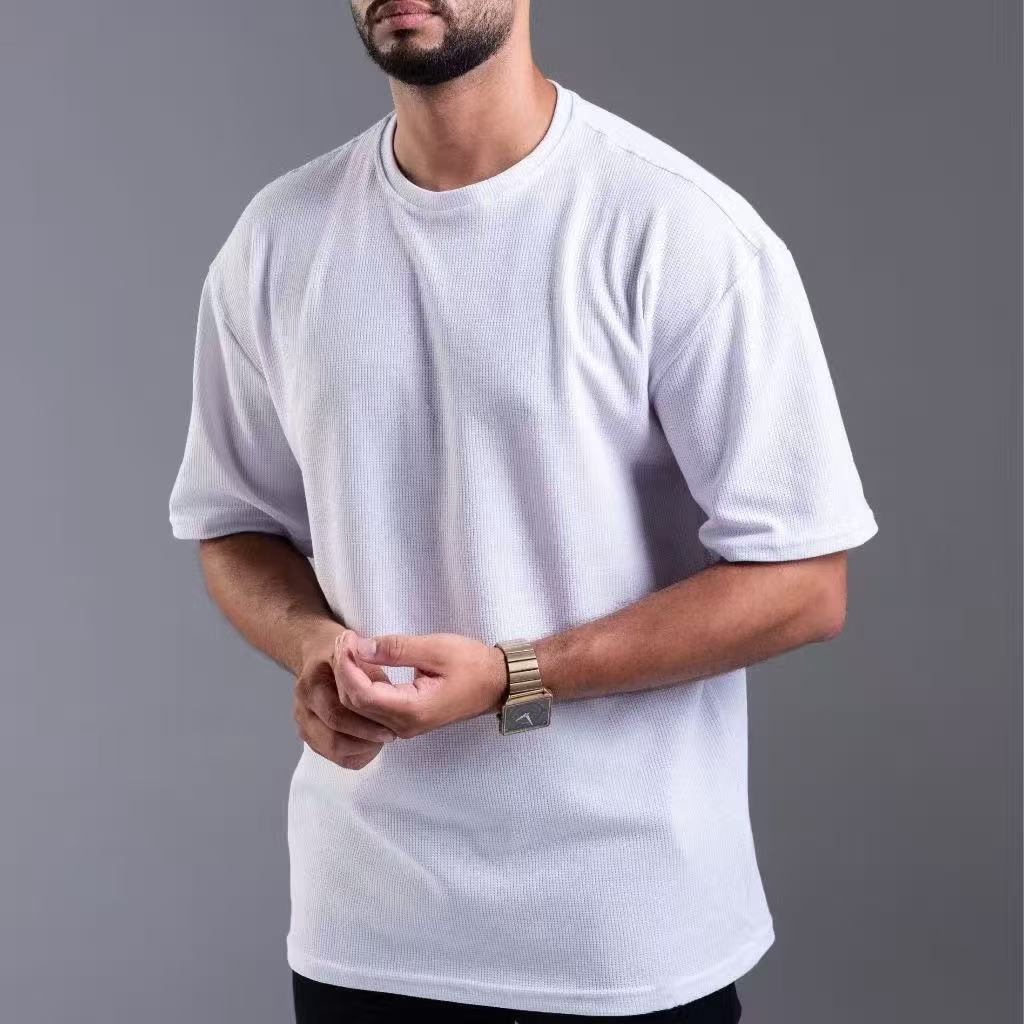 Camiseta Masculina Malha Tricot baly Texturizada Oversize Gramadura 200g/m²