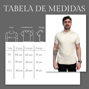 Camiseta Masculina Modal Tricot Texturizado Premium Moda Verão