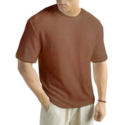 Camiseta Masculina Malha Tricot baly Texturizada Oversize Gramadura 200g/m²